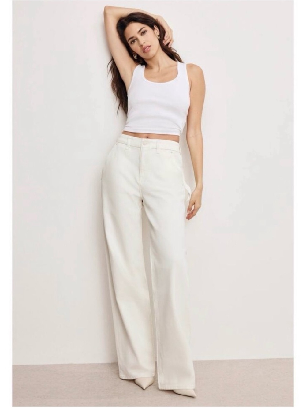Good American Women's Straight Leg Jeans in White